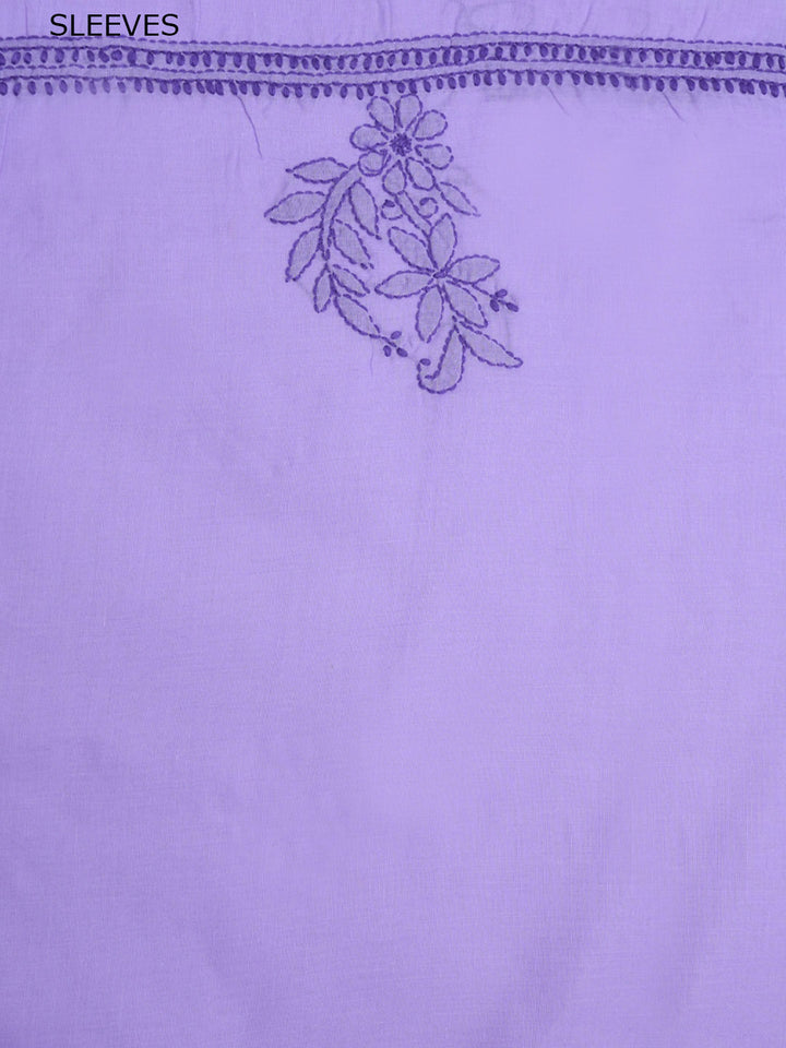 Women Hand Embroidered Chikankari Cotton Dressmaterial PCSCU00406FS-MAUVE