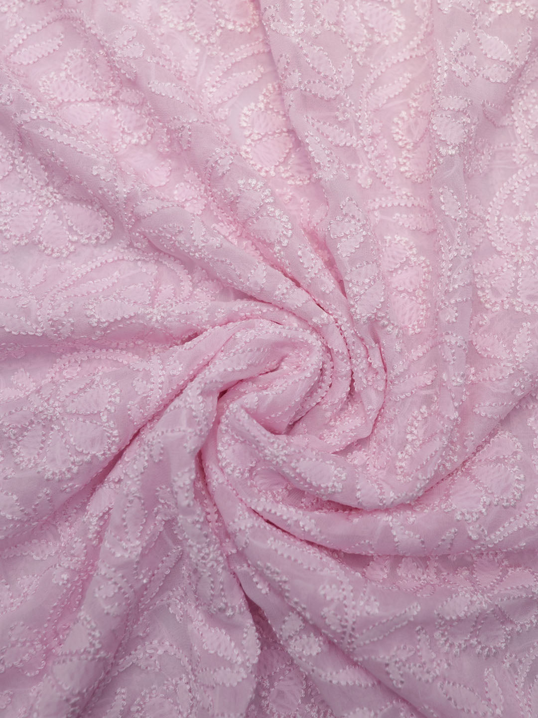 Women Hand Embroidered Chikankari Viscose Georgette PC4122-PINK