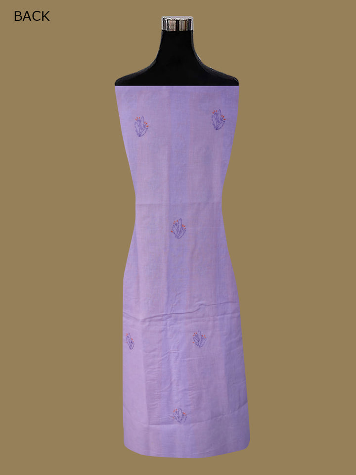 women hand embroidered chikankari cotton dressmaterial PC4120-MAUVE1