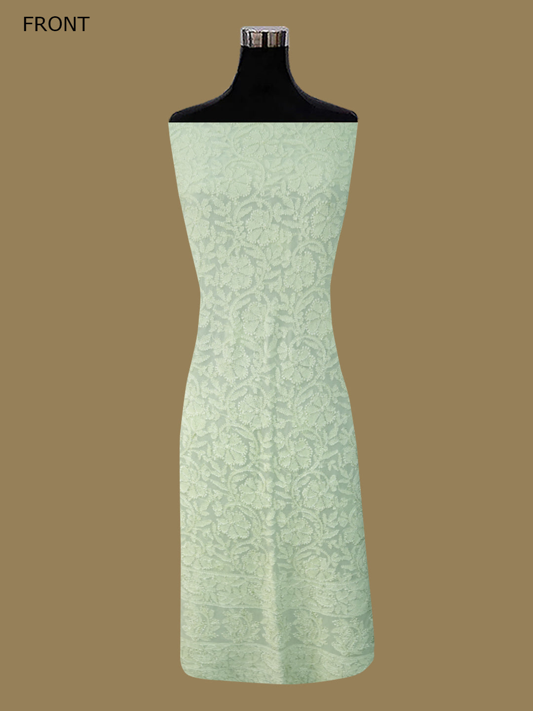Women Hand Embroidered Chikankari Viscose Georgette Kurta fabric PC4122-SEAGREEN