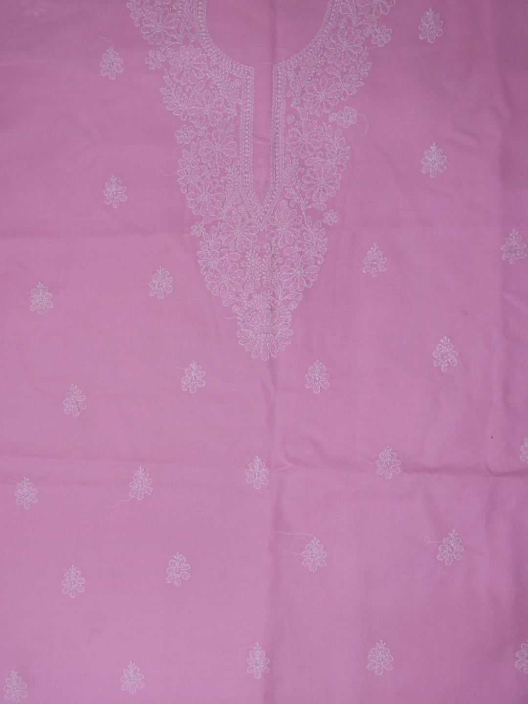 Women Hand Embroidered Cotton Chikankari Dress Material PCSCU00104FS Pink