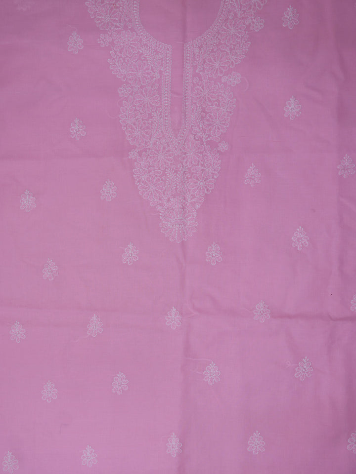 Women Hand Embroidered Cotton Chikankari Dress Material PCSCU00104FS Pink