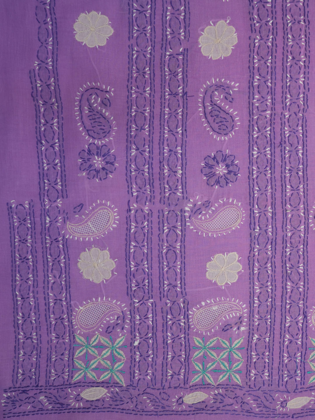 Women Hand Embroidered Chikankari Cotton Dressmaterial PC4120-LILAC