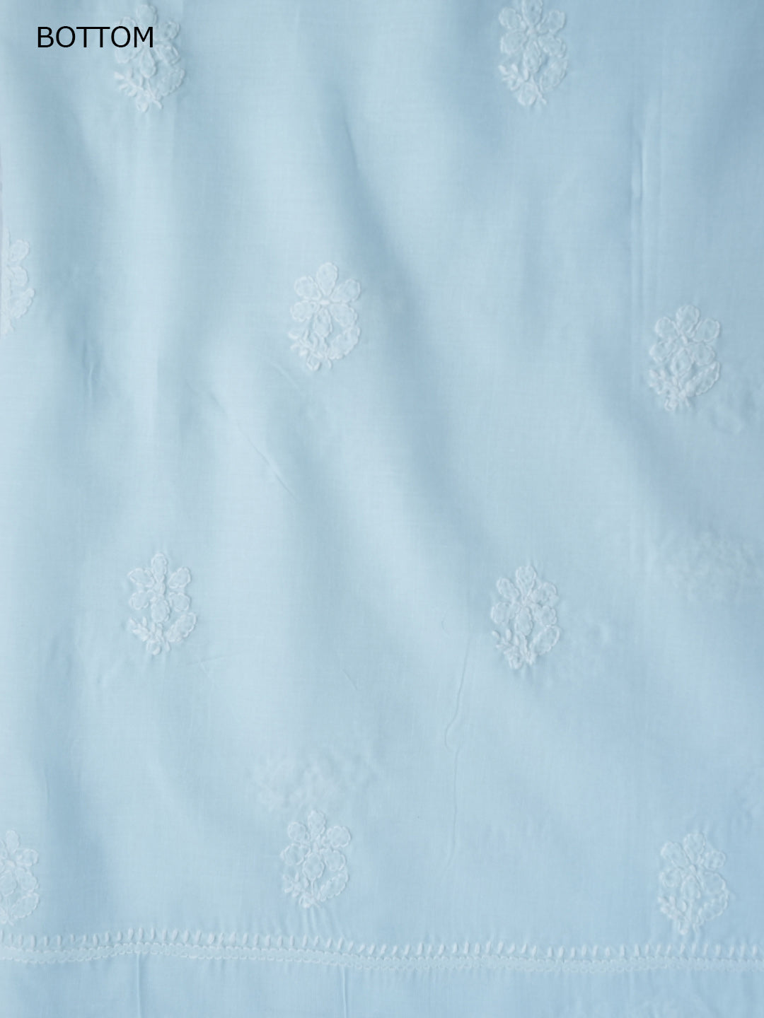 Women Hand Embroidered Chikankari Cotton DressMaterial PCSCU00104FS-SKYBLUE