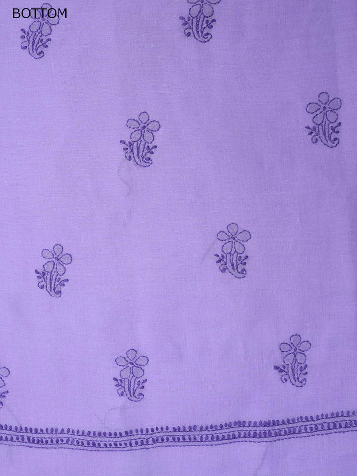 Women Hand Embroidered Chikankari Cotton Dressmaterial PCSCU00406FS-MAUVE