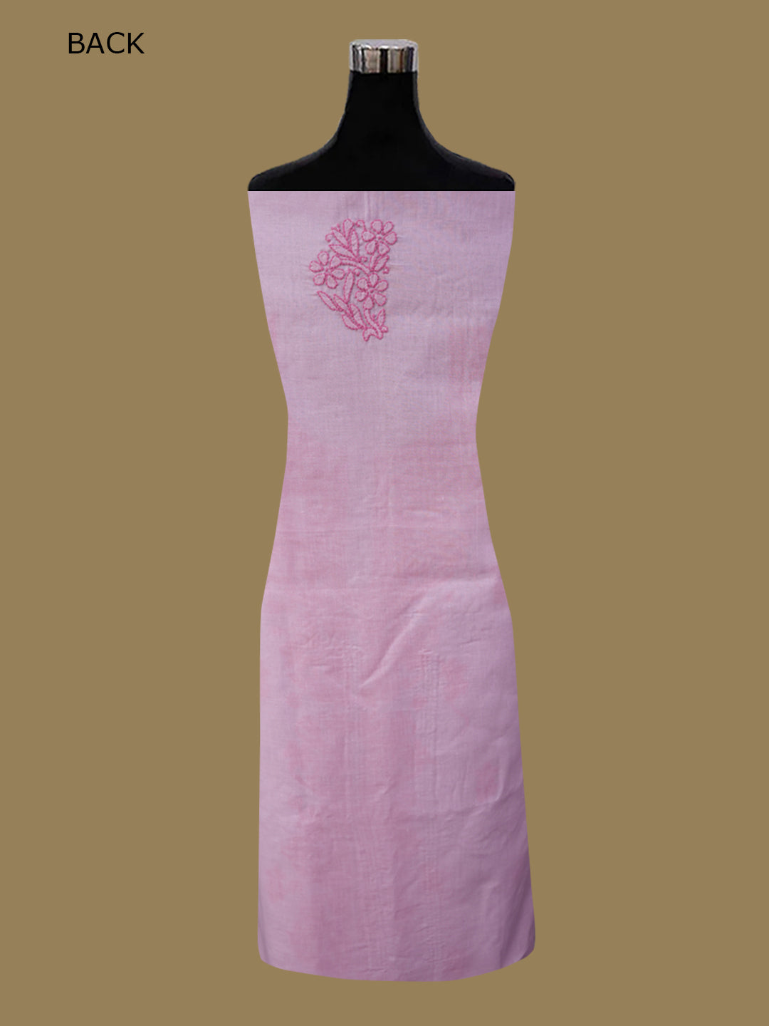 Women Hand Embroidered Chikankari Cotton Dressmaterial PCSCU00406FS-PINK