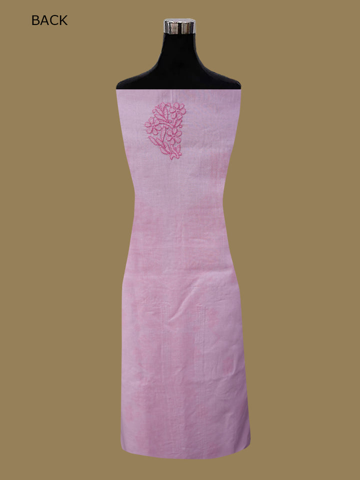 Women Hand Embroidered Chikankari Cotton Dressmaterial PCSCU00406FS-PINK