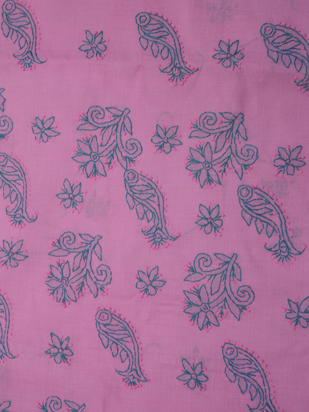 Women Hand Embroidered Chikankari Cotton Dressmaterial PC4120-BLUSHPINK