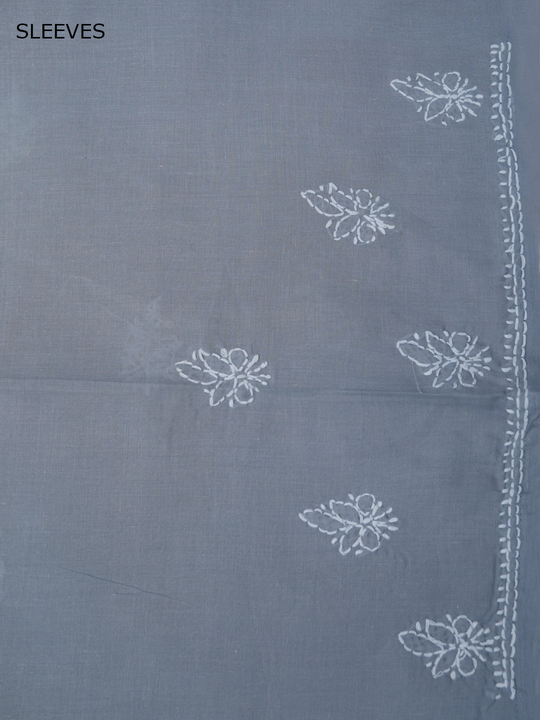 Women Hand Embroidered Cotton Chikankari Dress Material PCSCU00104FS Grey