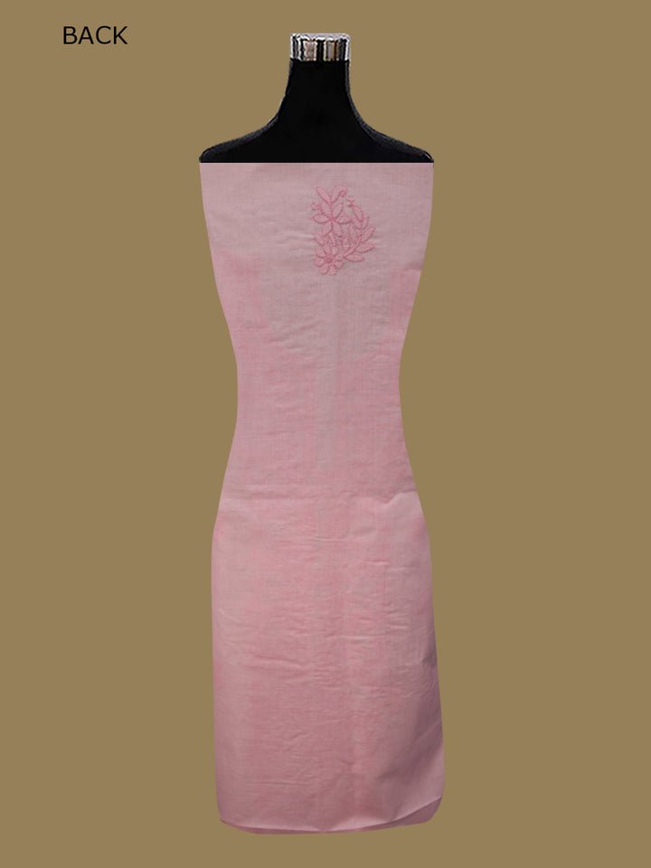 Women Hand Embroidered Chikankari Cotton Dressmaterial PCSCU00406FS-Peach