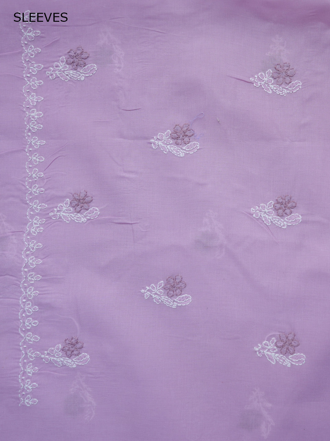 Women Hand Embroidered Chikankari Cotton Dressmaterial PCSCU00102FS-MAUVE