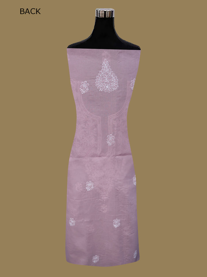 Women Hand Embroidered Chikankari Cotton Dressmaterial PCSCU00104FS-ONIONPINK