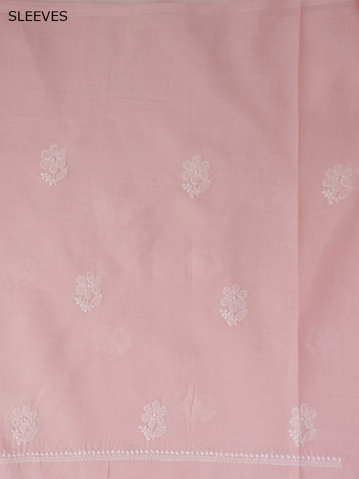 Women Hand Embroidered Chikankari Cotton DressMaterial PCSCU00104FS-LIGHTPEACH