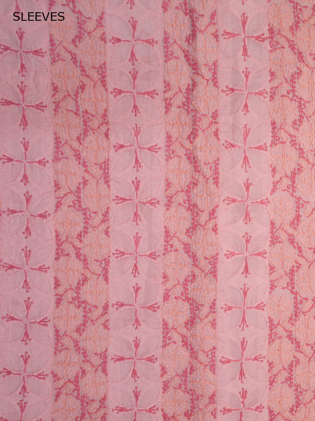 Women Hand Embroidered Chikankari Cotton Dressmaterial PC4120-CORALPINK