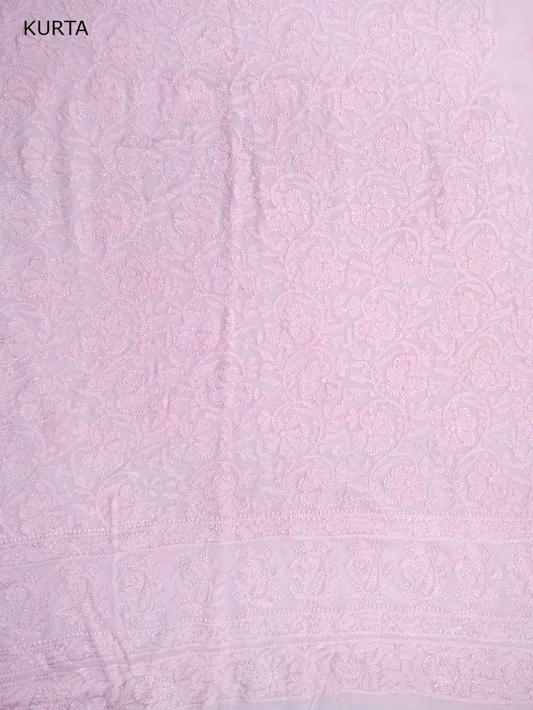 Women Hand Embroidered Chikankari Viscose Georgette PC4122-PINK