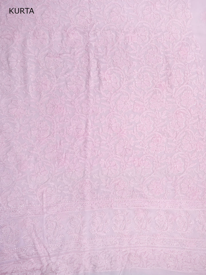 Women Hand Embroidered Chikankari Viscose Georgette PC4122-PINK