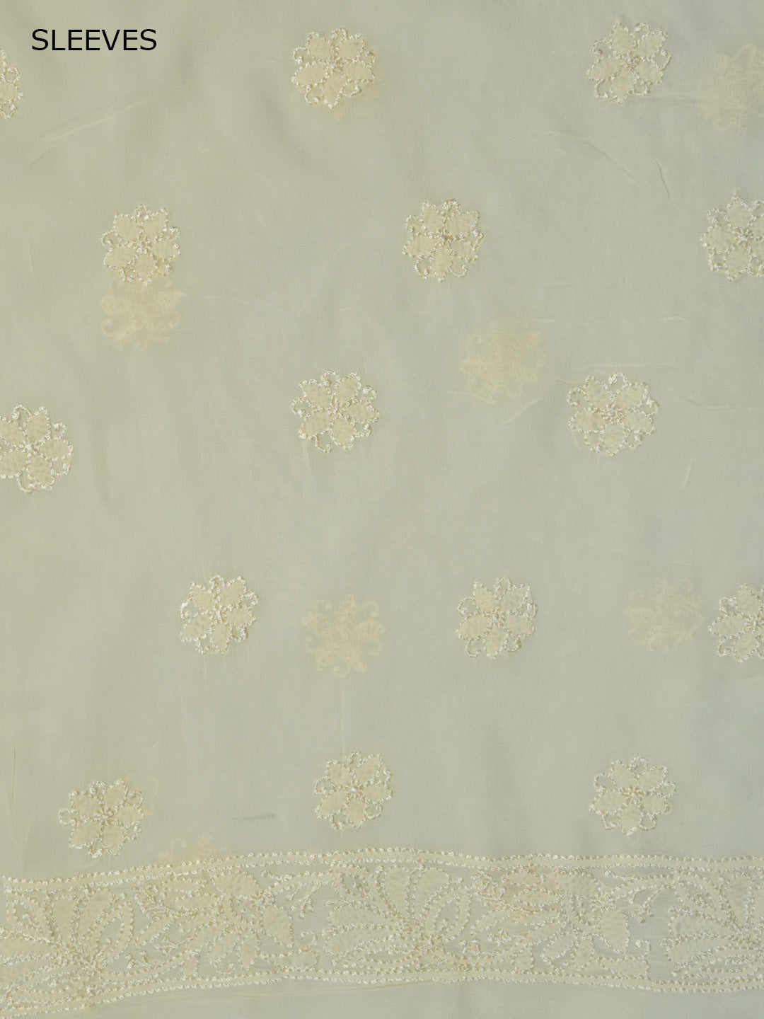 Women Hand Embroidered Chikankari Viscose Georgette Kurta Fabric PC4122-LEMON