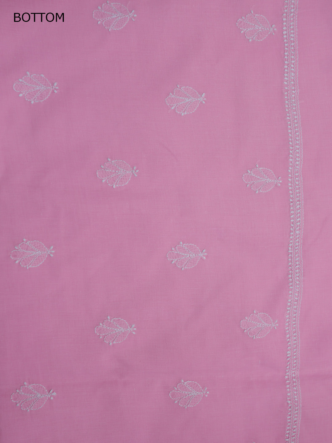 Women Hand Embroidered Chikankari Cotton Dressmaterial PCSCU00104FS-PINK