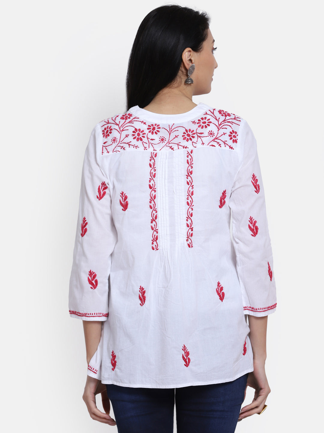 Women Hand Embroidered Chikankari Cotton Kurti PC1958S