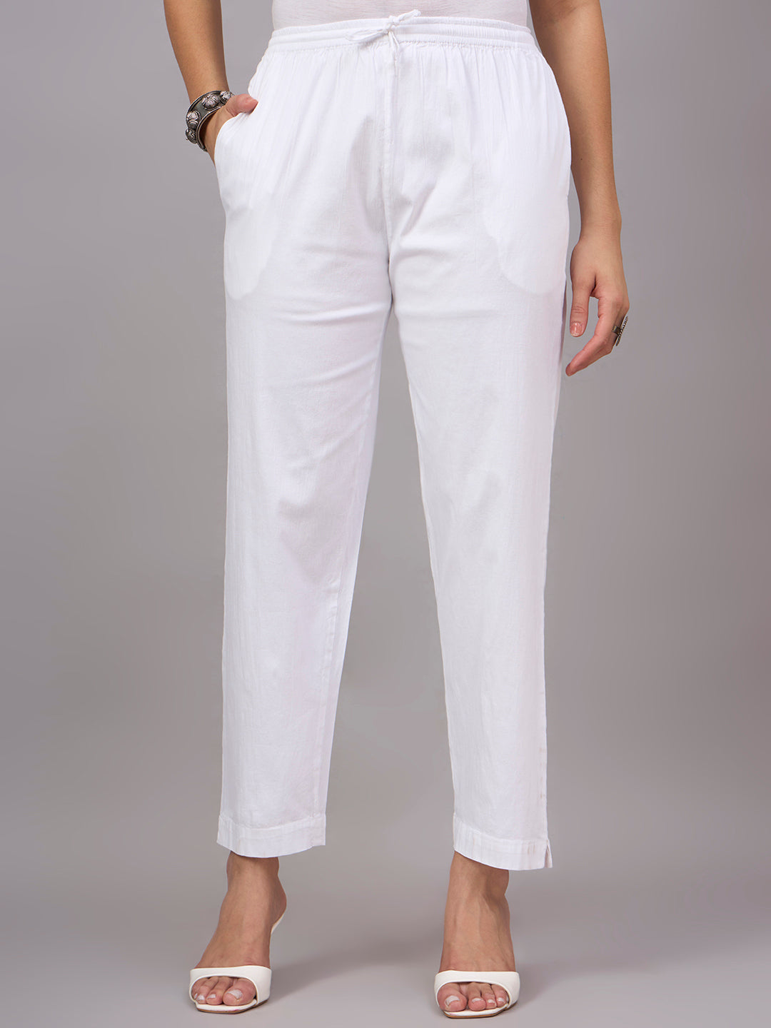 Women Hand Embroidered Chikankari Pants - PC4117