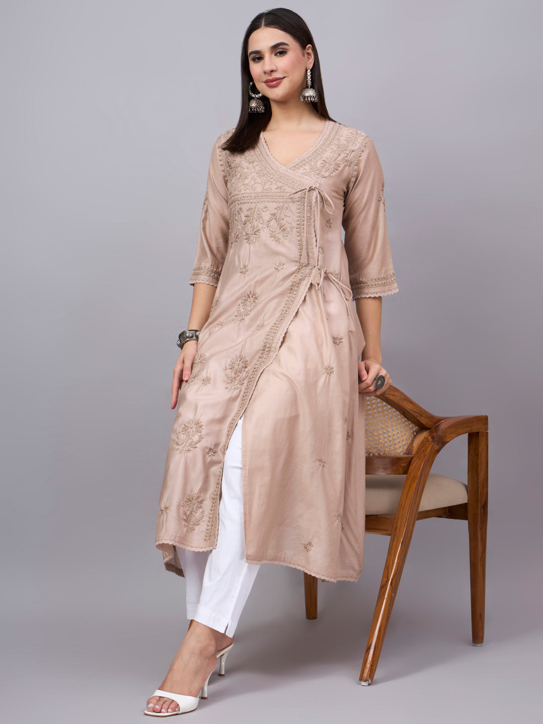 Women Hand Embroidered Chikankari Pants - PC4117