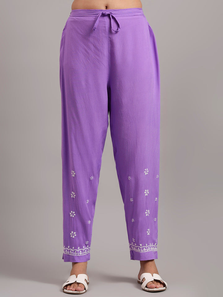 Women Hand Embroidered Chikankari Rayon kurta set PC4076KS