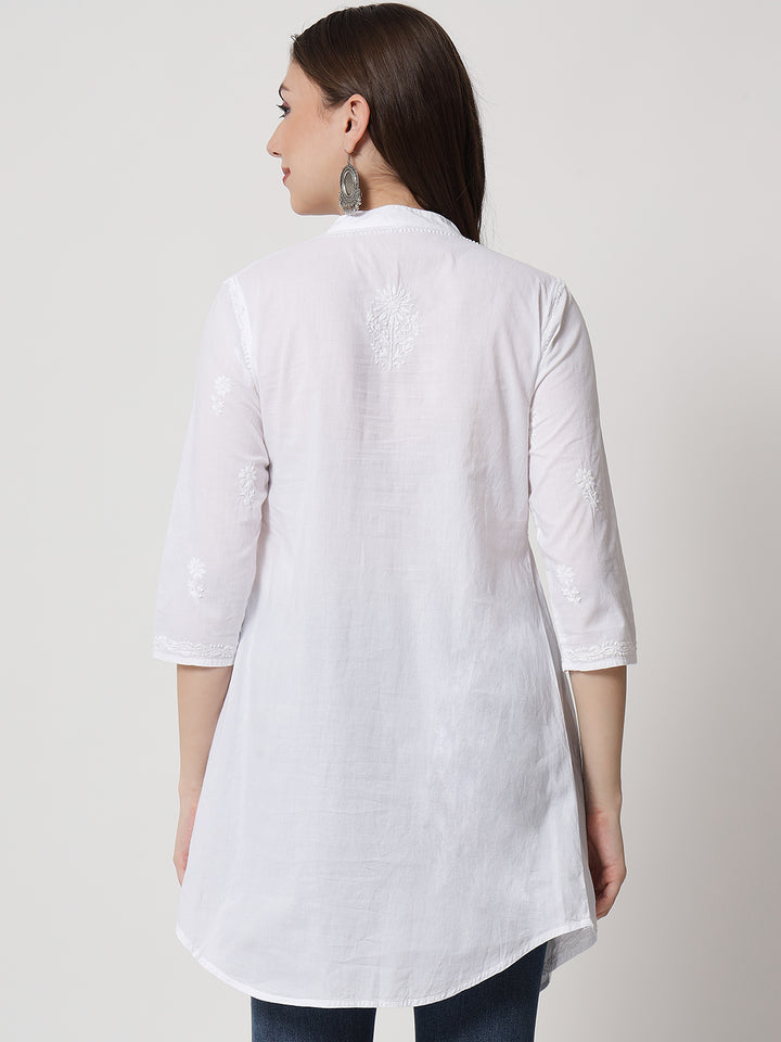 Hand Embroidered Women  Chikankari Cotton Tunic-PC1819