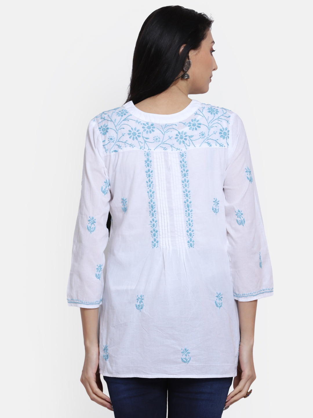 Women Hand Embroidered Chikankari Cotton Kurti PC1958S