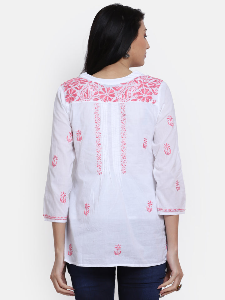 Women Hand Embroidered Chikankari Cotton Kurti PC1958S