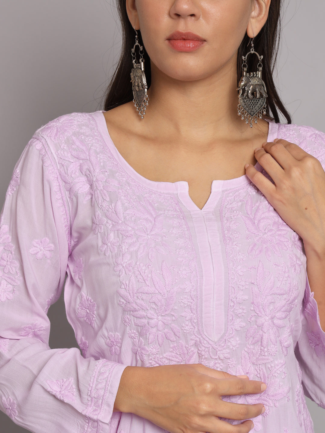 Women Hand Embroidered Chikankari Modal Kurta Set-PC3677