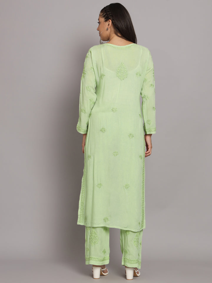 Women Hand Embroidered Chikankari Modal Kurta Set-PC3677