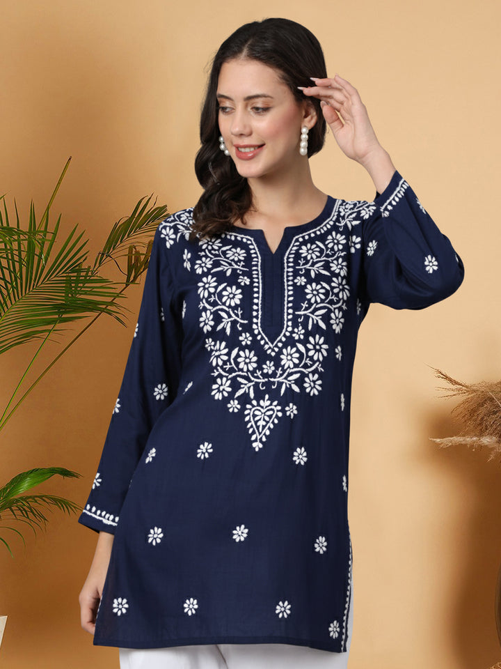 Women Hand Embroidered Chikankari Modal Kurti PC3611