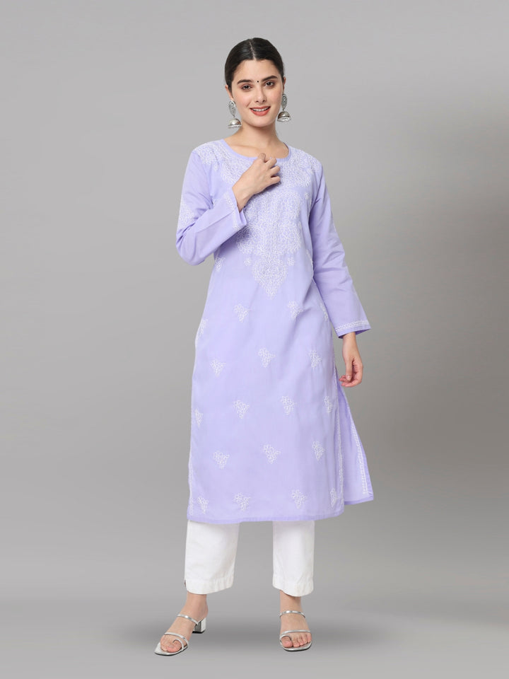 Women Chikankari Embroidered Cotton Chikankari Kurta PC3578