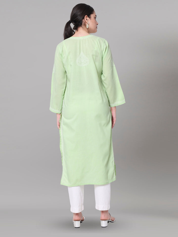 Women Chikankari Embroidered Cotton Chikankari Kurta PC3578