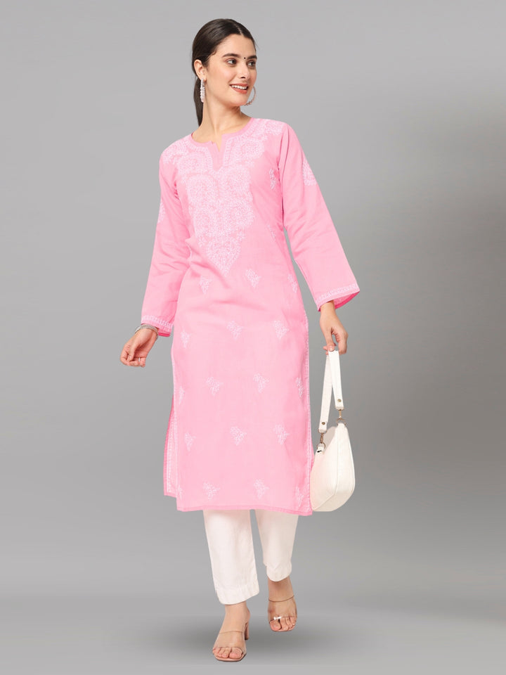 Women Chikankari Embroidered Cotton Chikankari Kurta PC3578