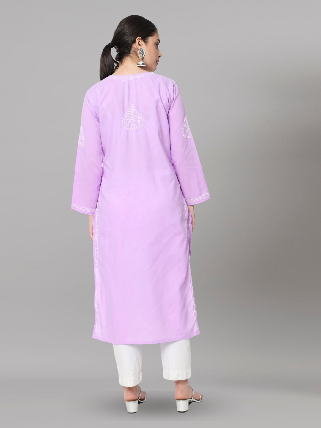 Women Chikankari Embroidered Cotton Chikankari Kurta PC3578