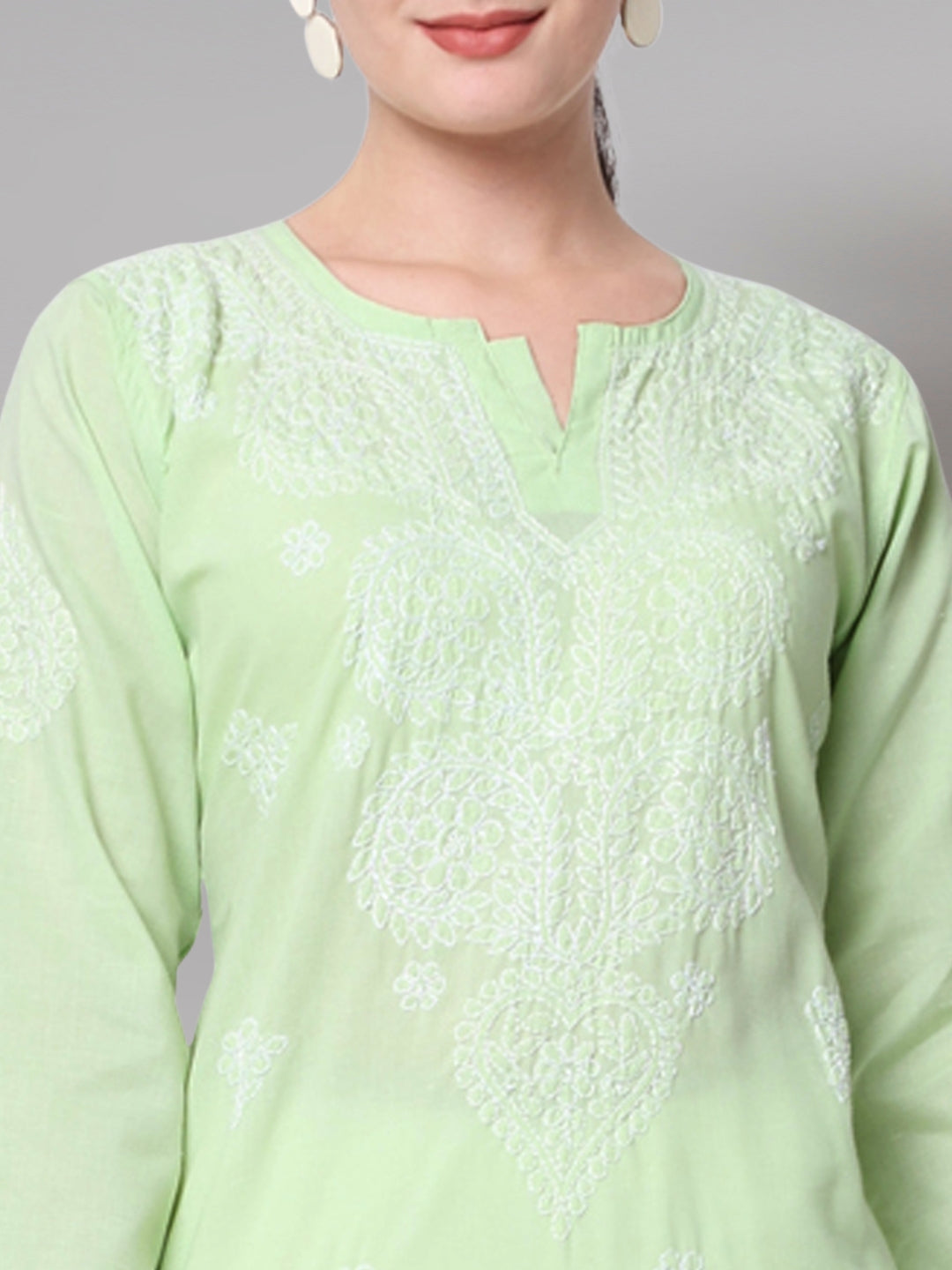 Women Chikankari Embroidered Cotton Chikankari Kurta PC3578