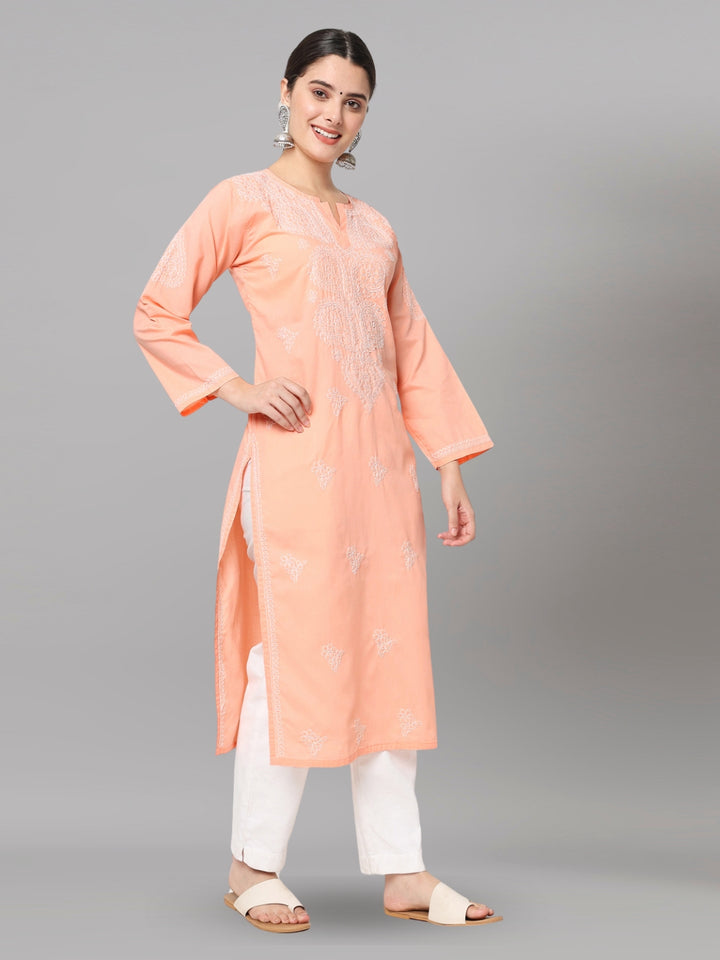 Women Chikankari Embroidered Cotton Chikankari Kurta PC3578