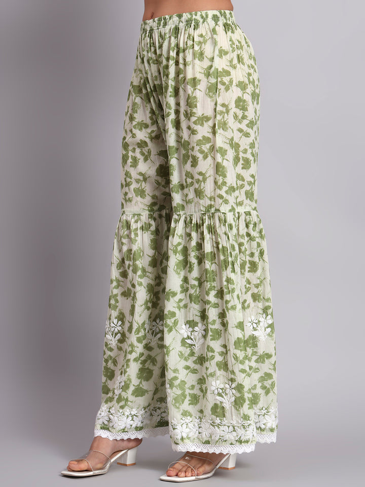 Women Hand Embroidered Chikankari Cotton kurta Shara set PC4099KS