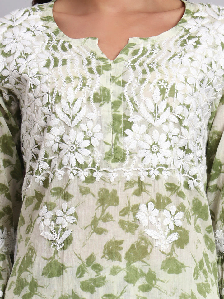 Women Hand Embroidered Chikankari Cotton kurta Shara set PC4099KS