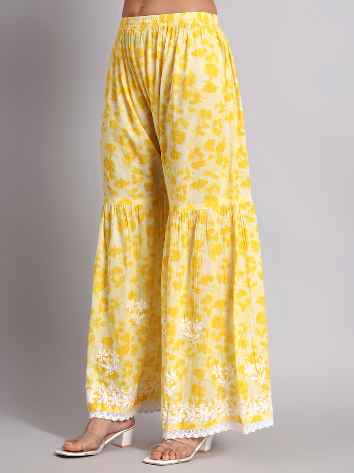 Women Hand Embroidered Chikankari Cotton kurta Shara set PC4099KS