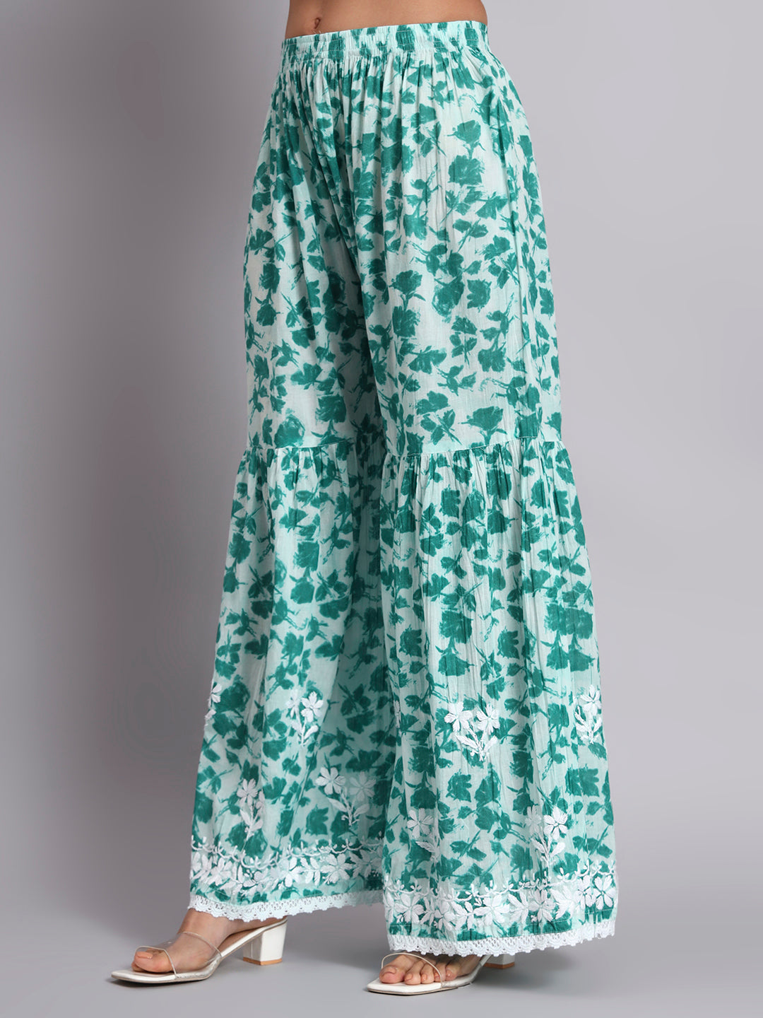 Women Hand Embroidered Chikankari Cotton kurta Shara set PC4099KS