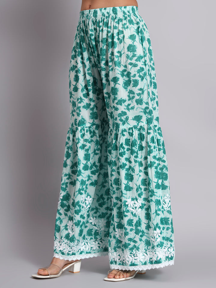 Women Hand Embroidered Chikankari Cotton kurta Shara set PC4099KS