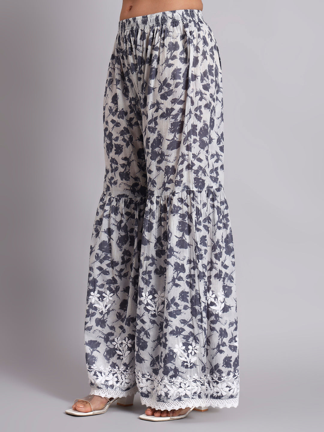 Women Hand Embroidered Chikankari Cotton kurta Shara set PC4099KS