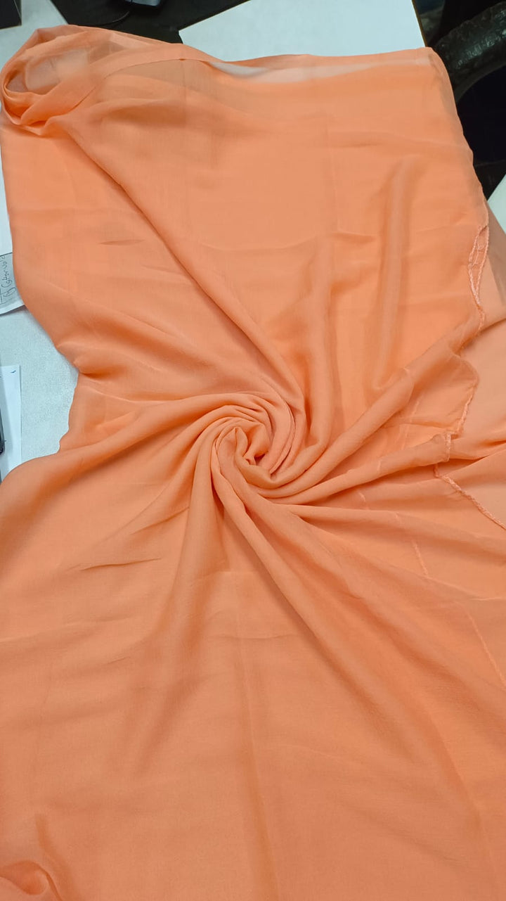 Women Hand Embroidered Chikankari Cotton Dressmaterial PCSCU00104FS-Darkpeach