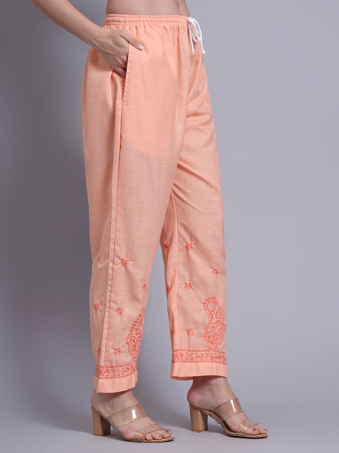 Women Hand Embroidered Chikankari Cotton kurta set PC4086KS