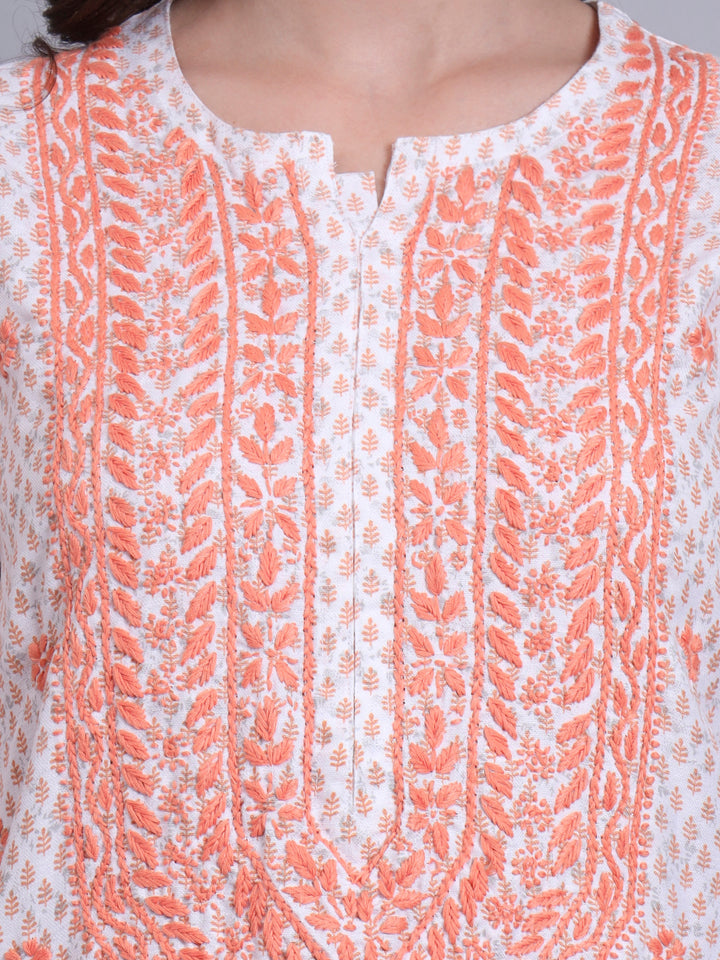 Women Hand Embroidered Chikankari Cotton kurta set PC4086KS