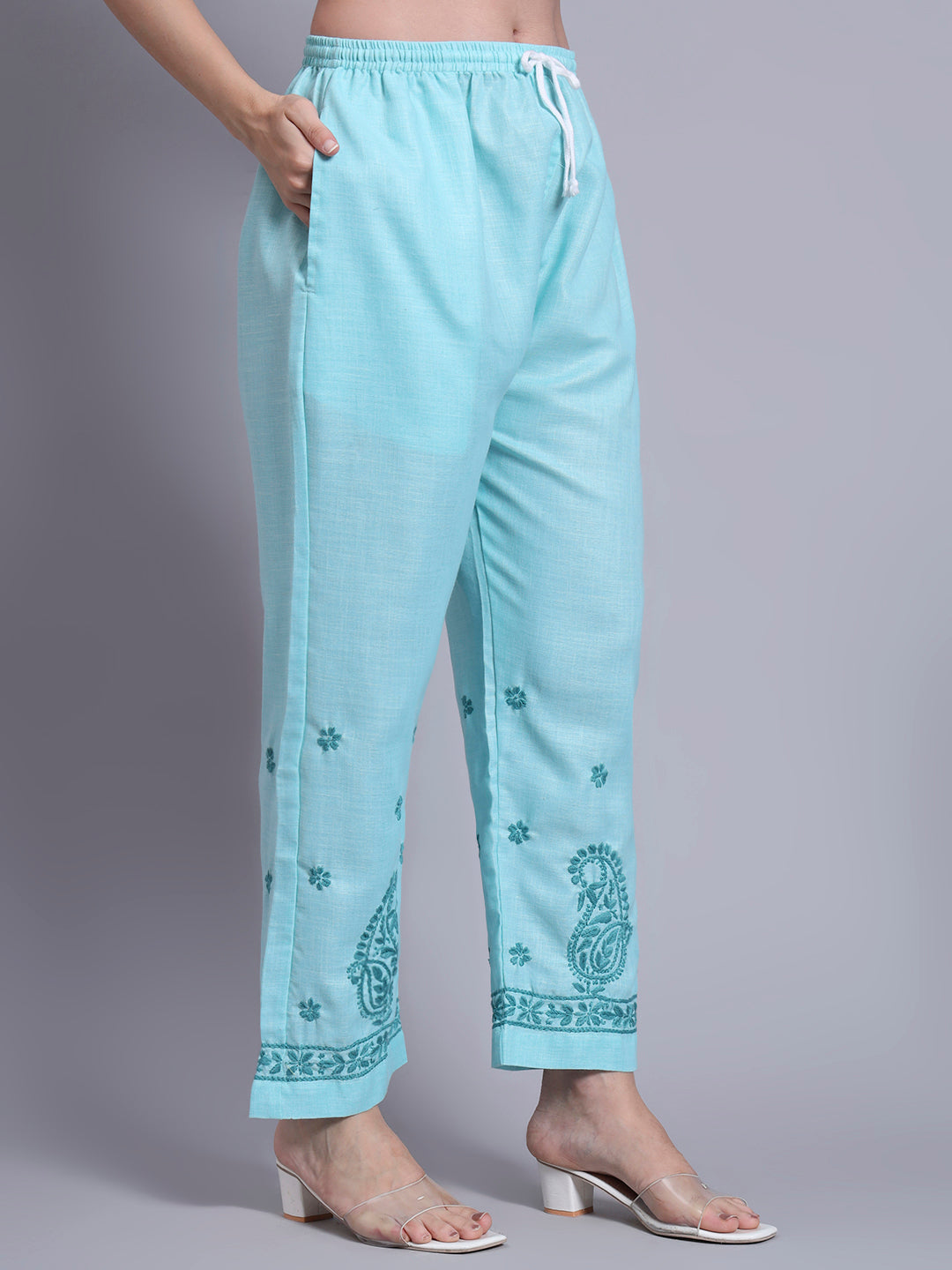 Women Hand Embroidered Chikankari Cotton kurta set PC4086KS