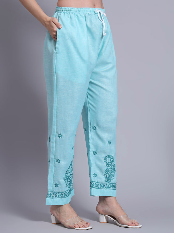 Women Hand Embroidered Chikankari Cotton kurta set PC4086KS