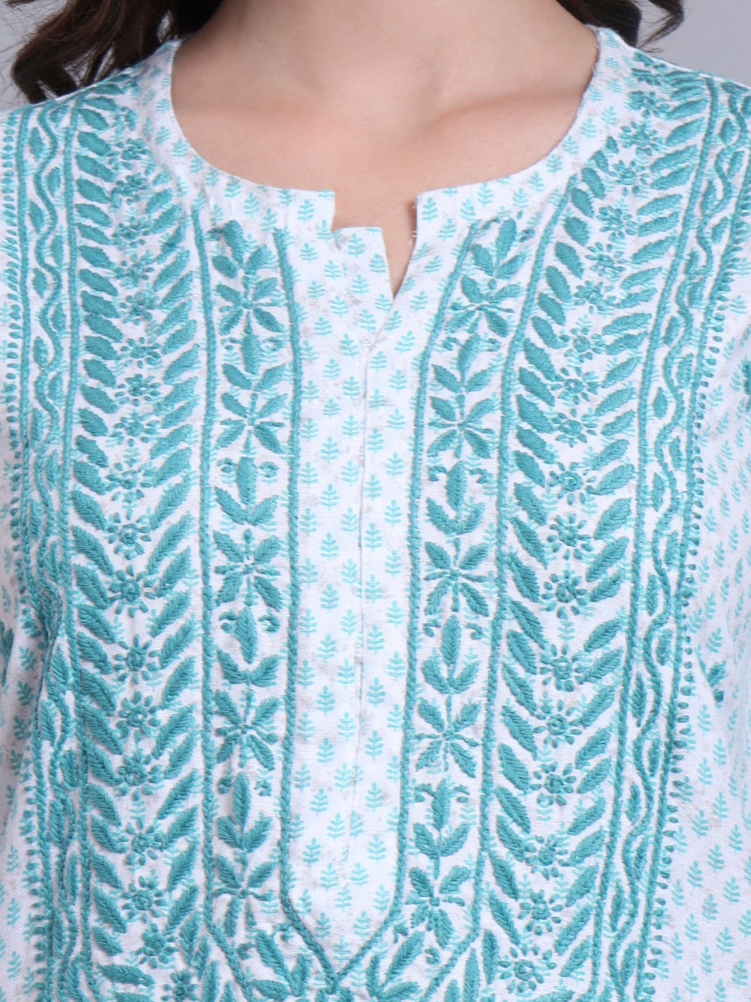 Women Hand Embroidered Chikankari Cotton kurta set PC4086KS